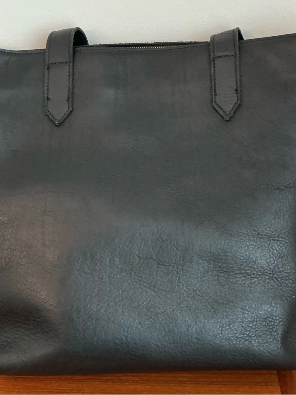 Duluth Trading Black Classic Double-Handled Lifetime Leather Tote - Picture 5 of 6